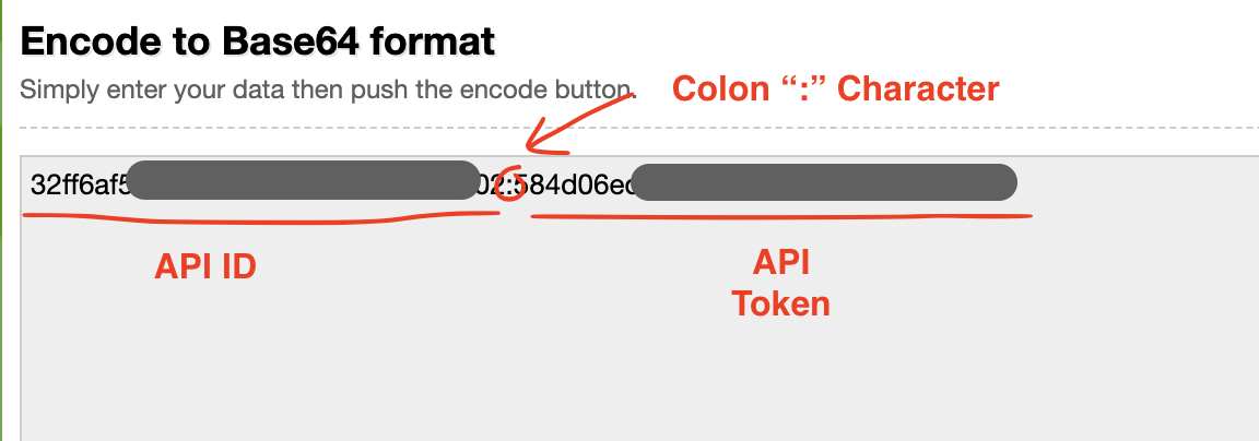 Concatenate your APID and API Token