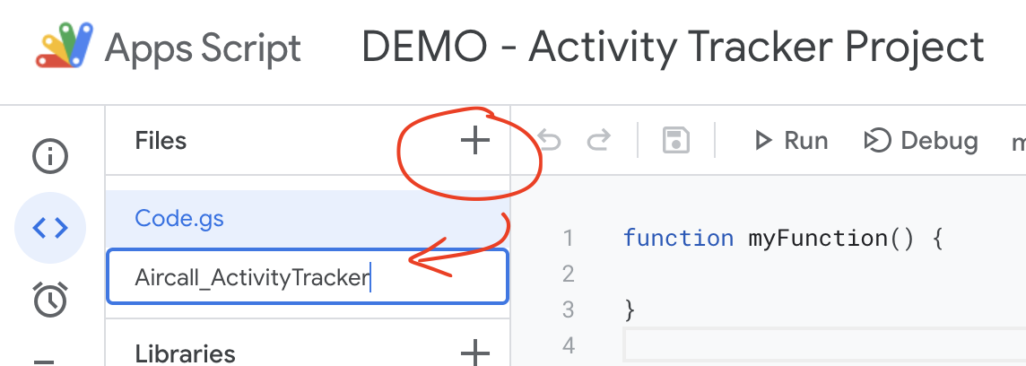 Creating the Activity Tracker File in GAS
