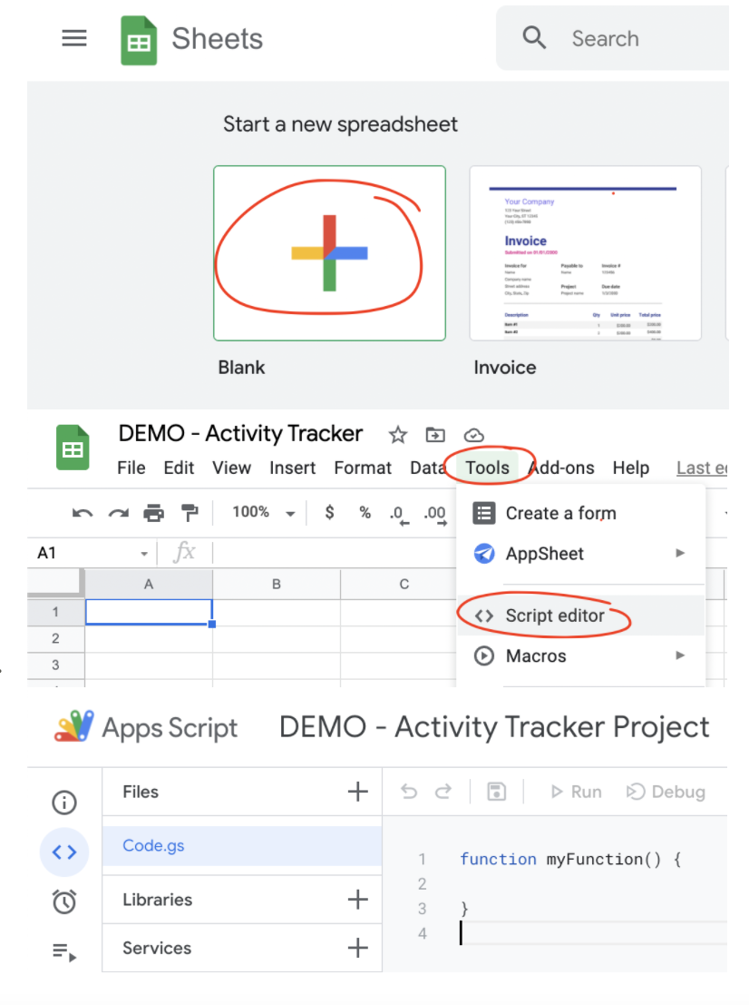 Create a GAS Project