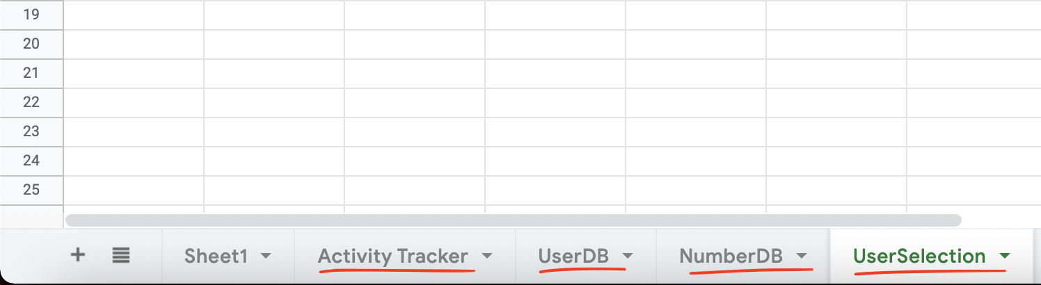 Google Sheets - New Tabs