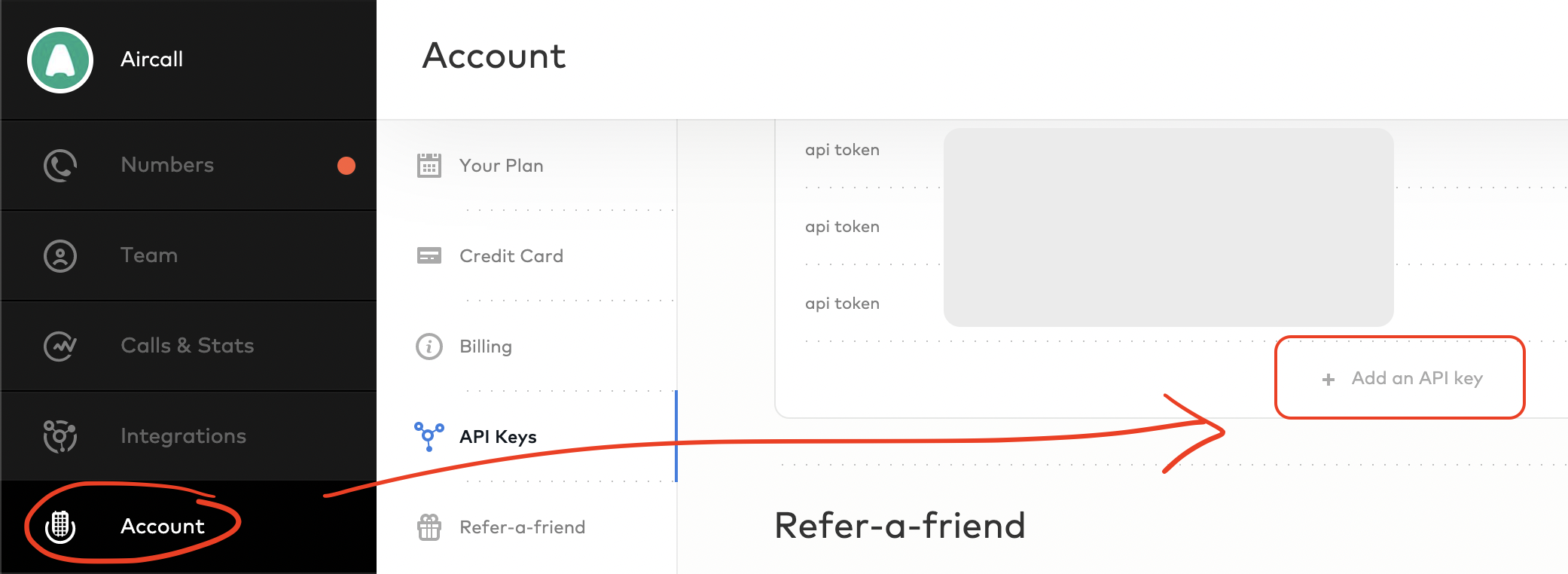 Create an Aircall API Key
